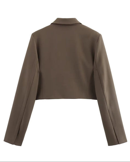 Korte elegante jas met open voorkant