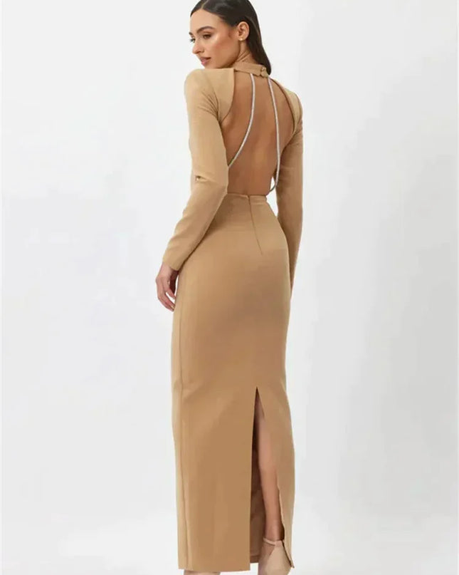 Lange mouwen jurk met strass steentjes