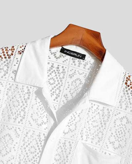 Dun shirt met korte mouwen en manchetten