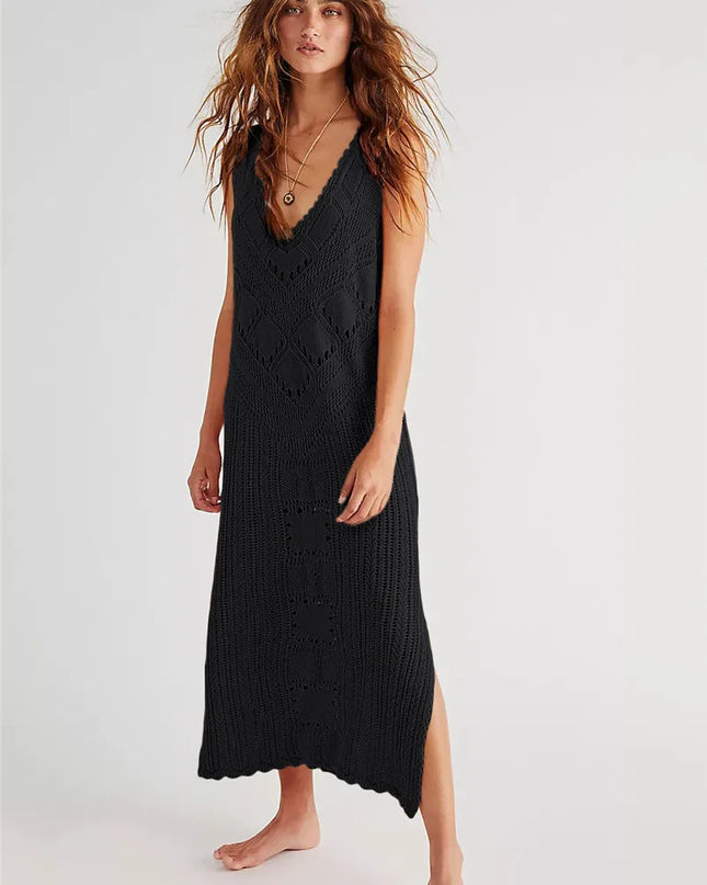 Gebreide zomerjurk met gaten