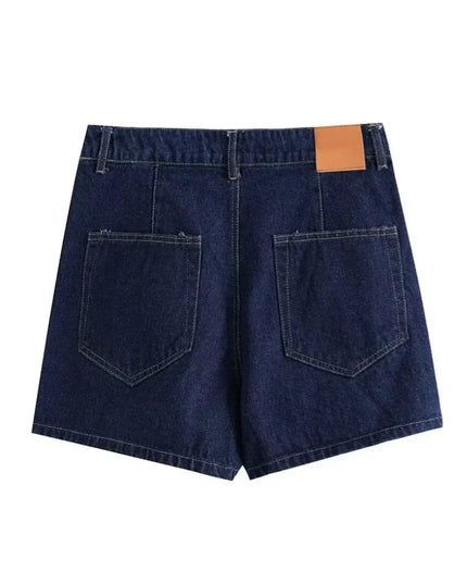 Denim shorts met zak