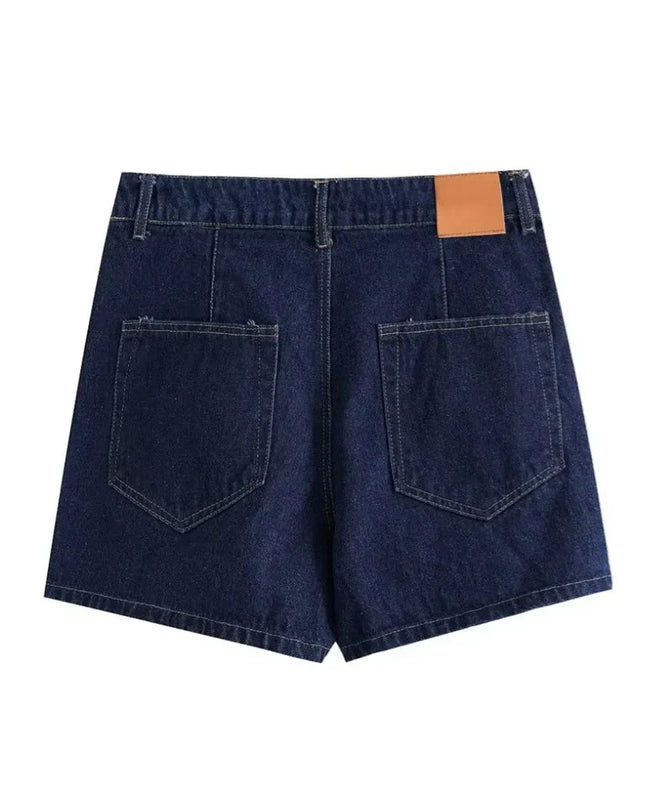 Denim shorts met zak