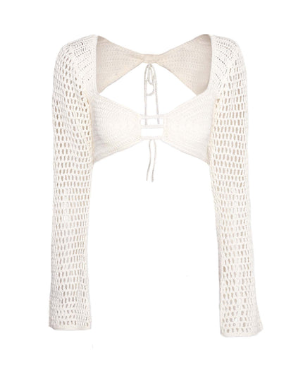 Geraffineerde gebreide zomertop met rok