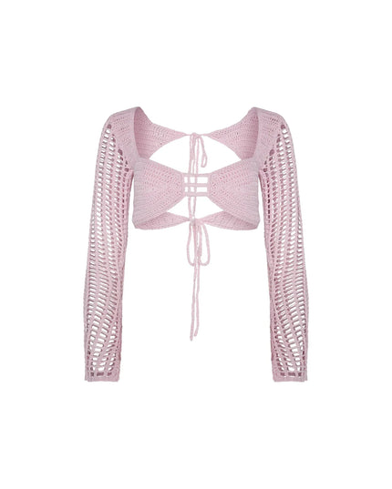 Geraffineerde gebreide zomertop met rok