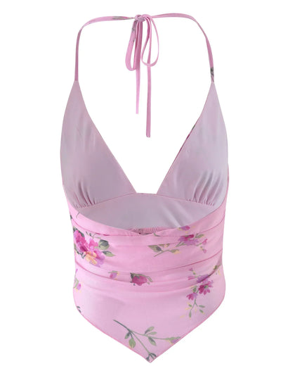 Roze bloementop met minirok