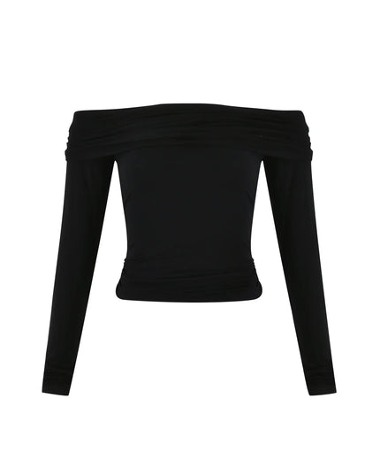 Chique off-shoulder top met uitsparing op de rug