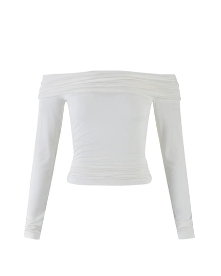 Chique off-shoulder top met uitsparing op de rug