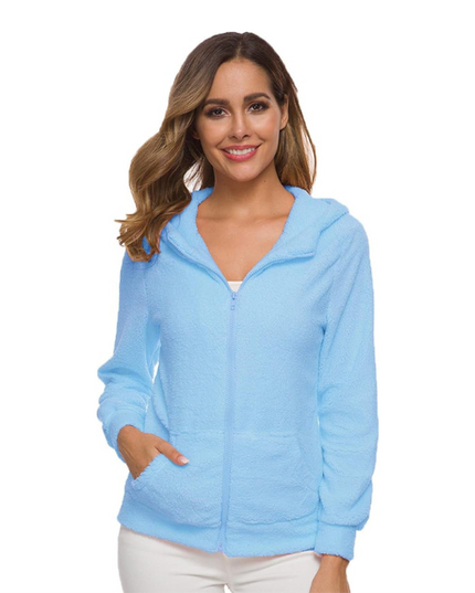 Fleece sweatshirt met capuchon