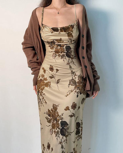 Vintage maxi-jurk met bloemen