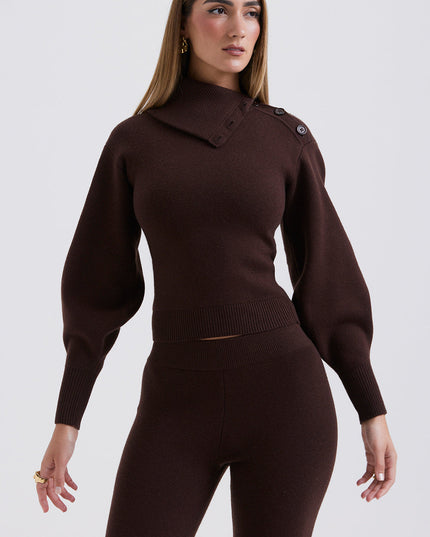 Elegante kasjmiermix trui met broek