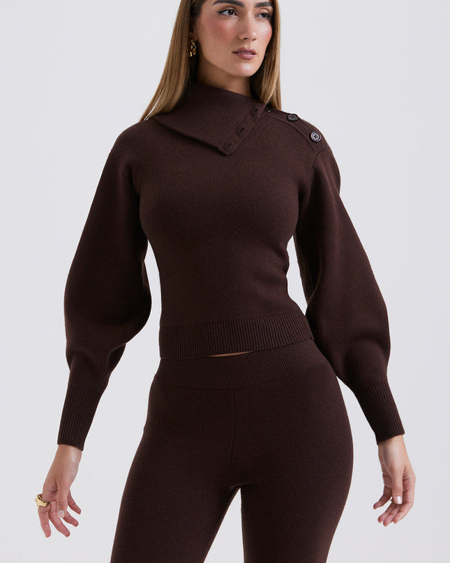 Elegante kasjmiermix trui met broek
