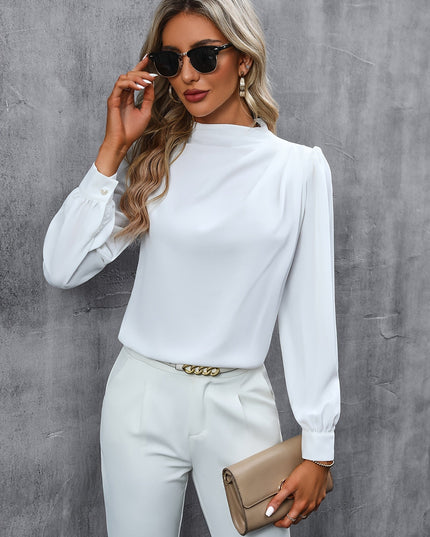 Blouse met hoge hals