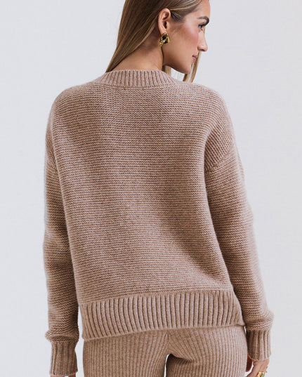 Gebreid zacht vestje met bralette en legging