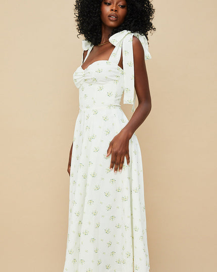 Bloemen midi-zonjurk