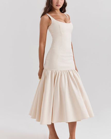 Midi-jurk met verlaagde taille