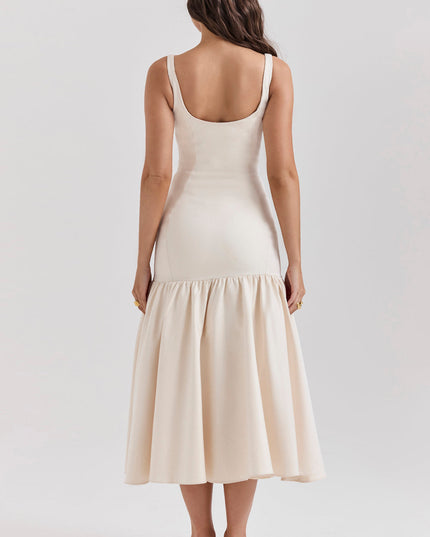 Midi-jurk met verlaagde taille
