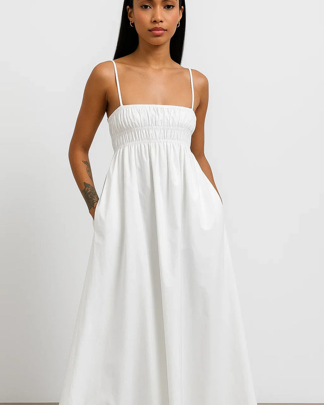 Delya Rugloze Mouwloze Halterneck Maxi-jurk