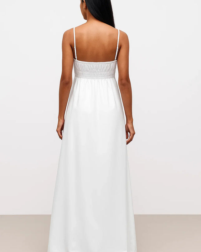 Delya Rugloze Mouwloze Halterneck Maxi-jurk