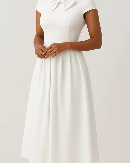 Firesia maxi-jurk met elegante strik bij de hals