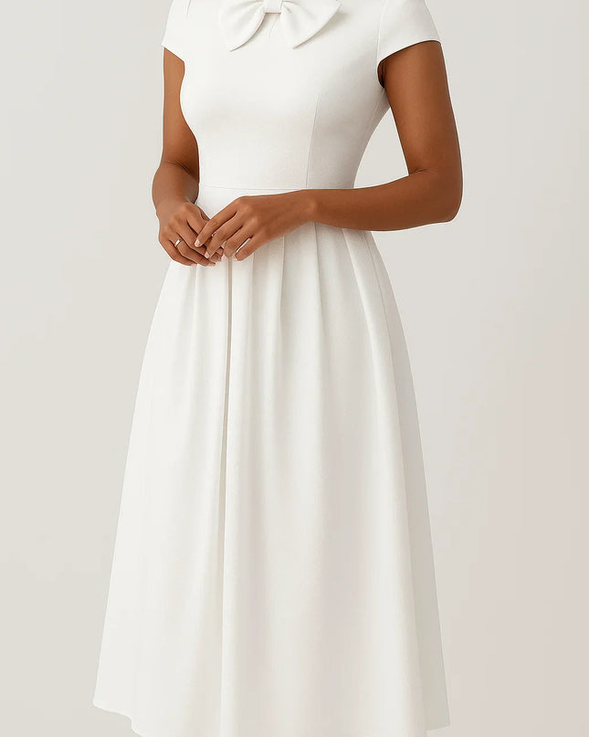 Firesia maxi-jurk met elegante strik bij de hals