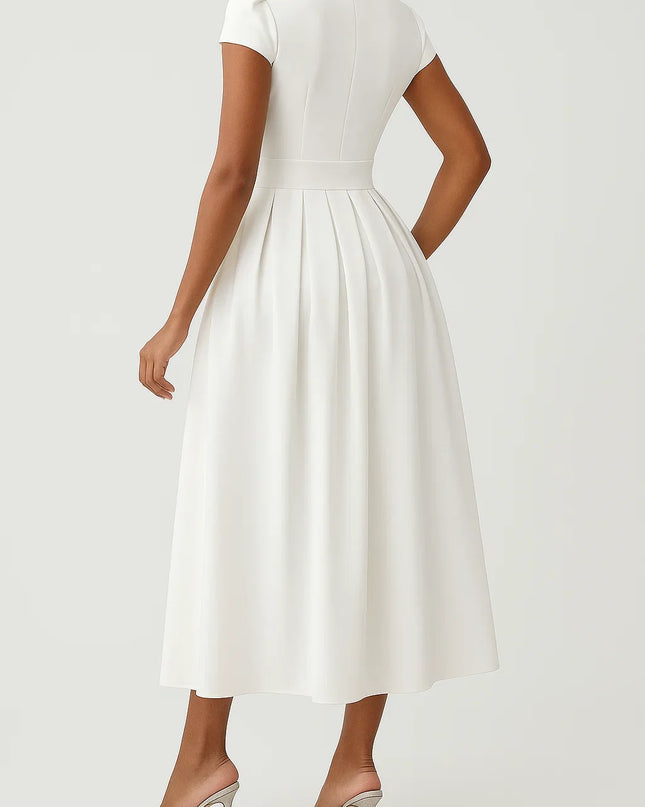 Firesia maxi-jurk met elegante strik bij de hals