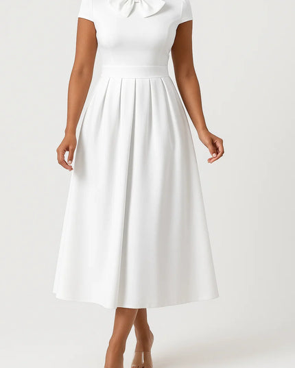 Firesia maxi-jurk met elegante strik bij de hals