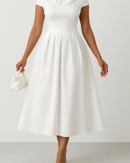 Firesia maxi-jurk met elegante strik bij de hals