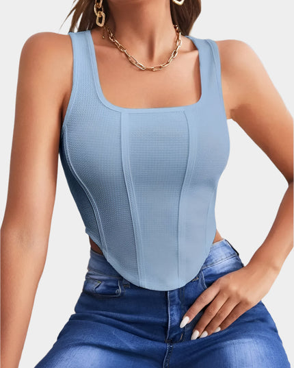 Amara vierkante halslijn corset top