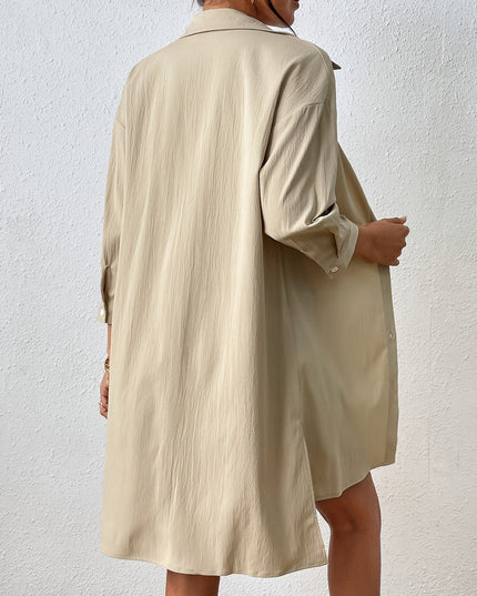 Overhemd en korte broek met elastische taille