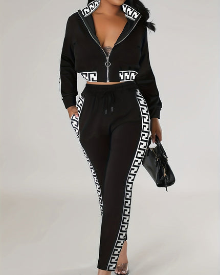 Sportblouse en -broek met printdetails
