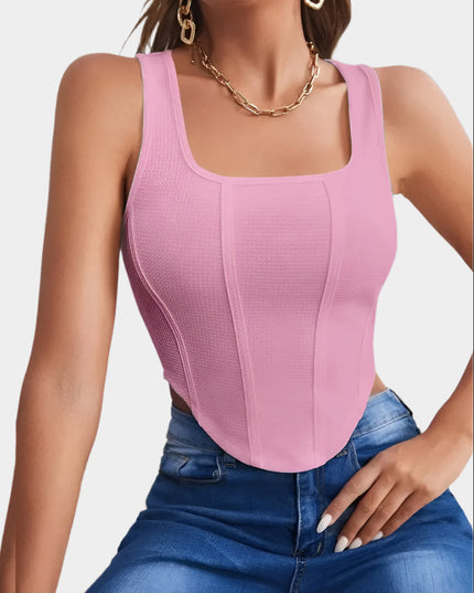 Amara vierkante halslijn corset top