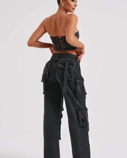 Denim korset en cargobroek