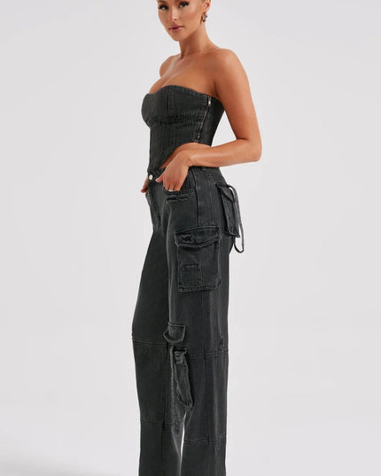 Denim korset en cargobroek