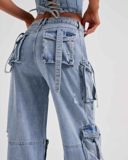 Denim korset en cargobroek