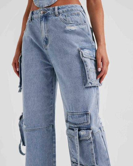 Denim korset en cargobroek