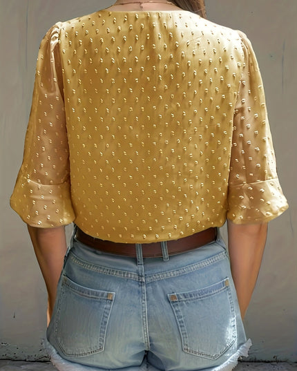 Losse blouse met lage mouwen