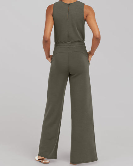 Casual crop top met wijde broek