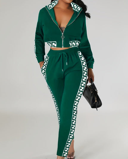 Sportblouse en -broek met printdetails