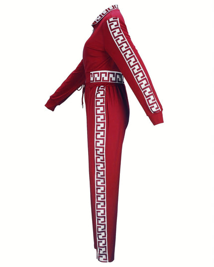 Sportblouse en -broek met printdetails