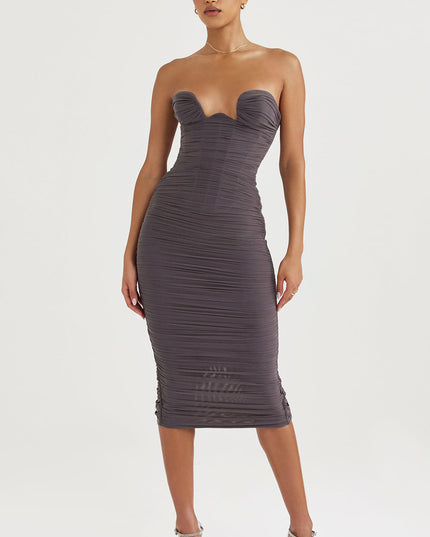 Shadow strapless korsetjurk