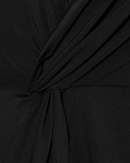Elegante jurk met gedraaide spaghettibandjes