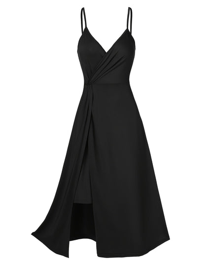 Elegante jurk met gedraaide spaghettibandjes