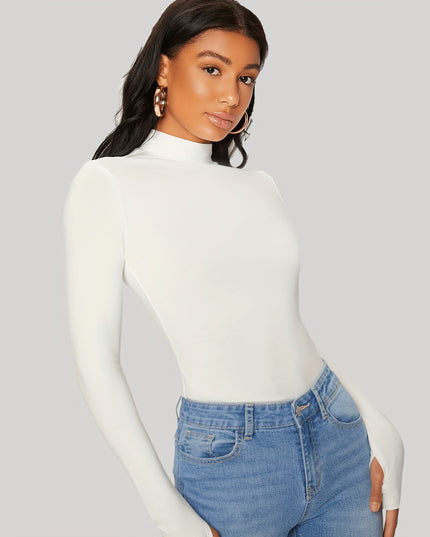 T-shirt met lange mouwen en coltrui