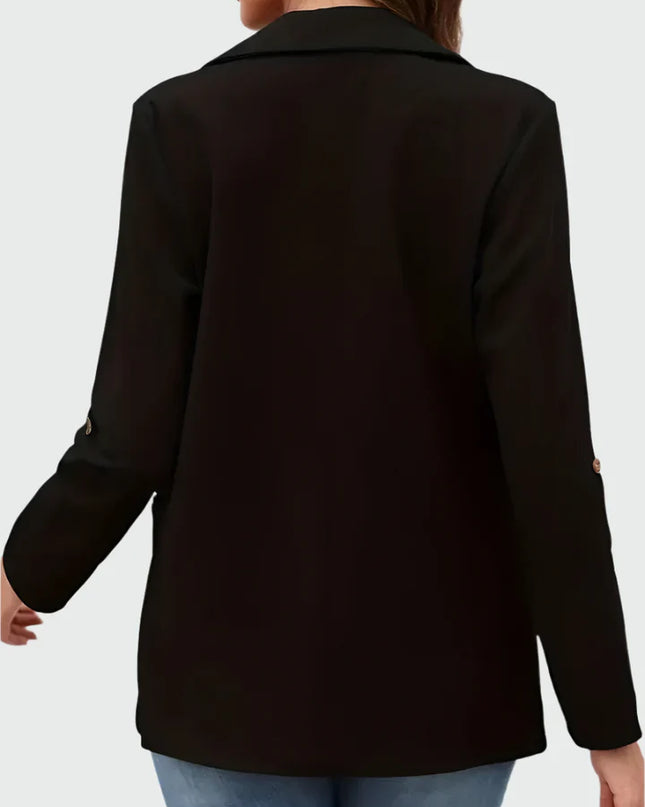 Damesvest met ronde hals van losse lamswol