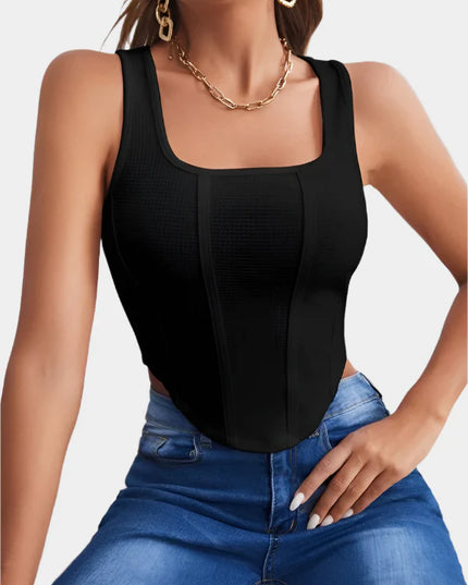 Amara vierkante halslijn corset top