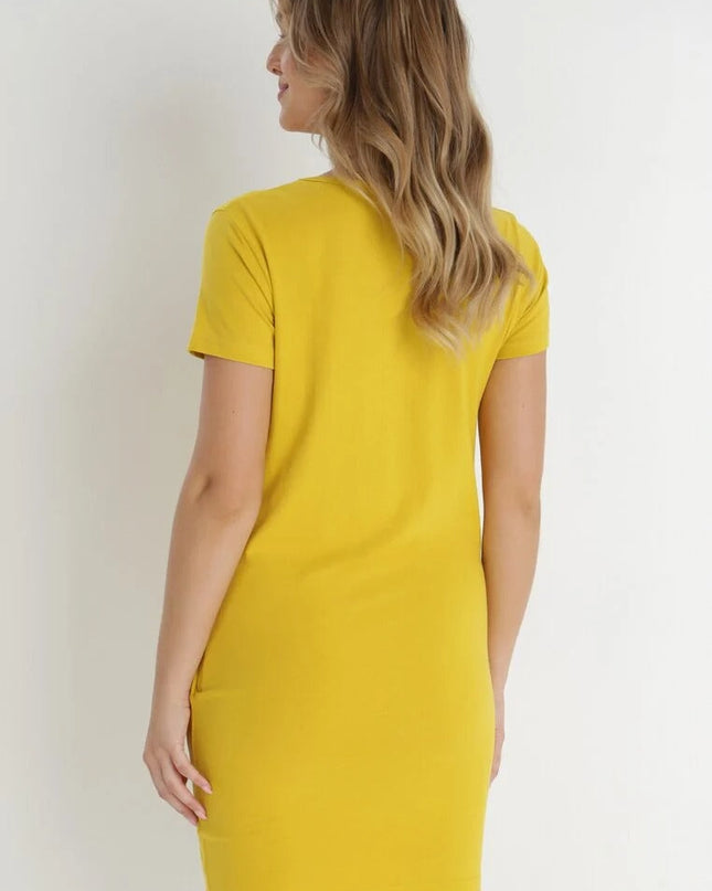 Mini-jurk met ronde halslijn