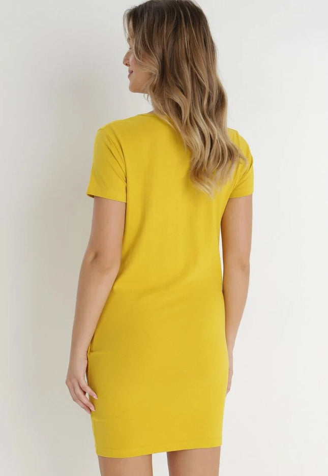 Mini-jurk met ronde halslijn