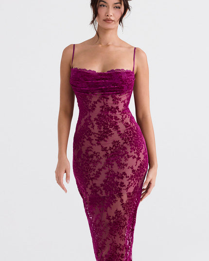 Cranberry dunne mini-jurk