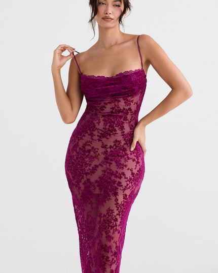 Cranberry dunne mini-jurk