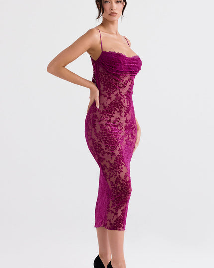 Cranberry dunne mini-jurk